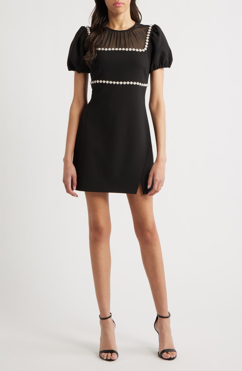 LIKELY Phoebe Embellished Cocktail Minidress, Main, color, Black