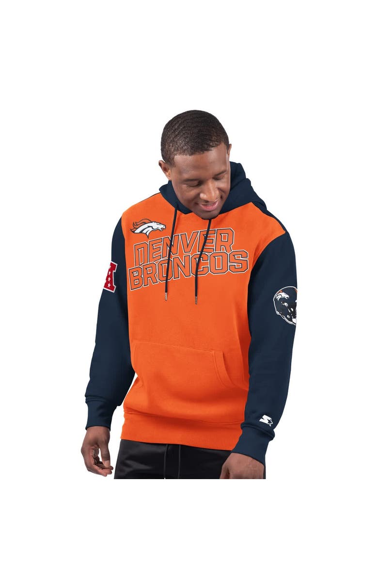 STARTER Men's Starter Orange Denver Broncos Extreme Pullover Hoodie, Alternate, color,