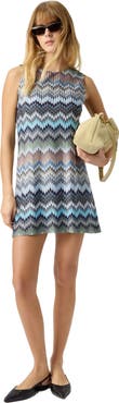 Missoni Sleeveless Mini Dress In Viscose Chevron