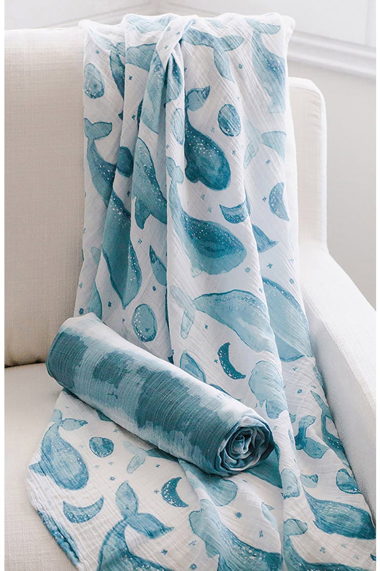 2-Pack Assorted Swaddle Blankets, Alternate, color, BLUE/ WHITE