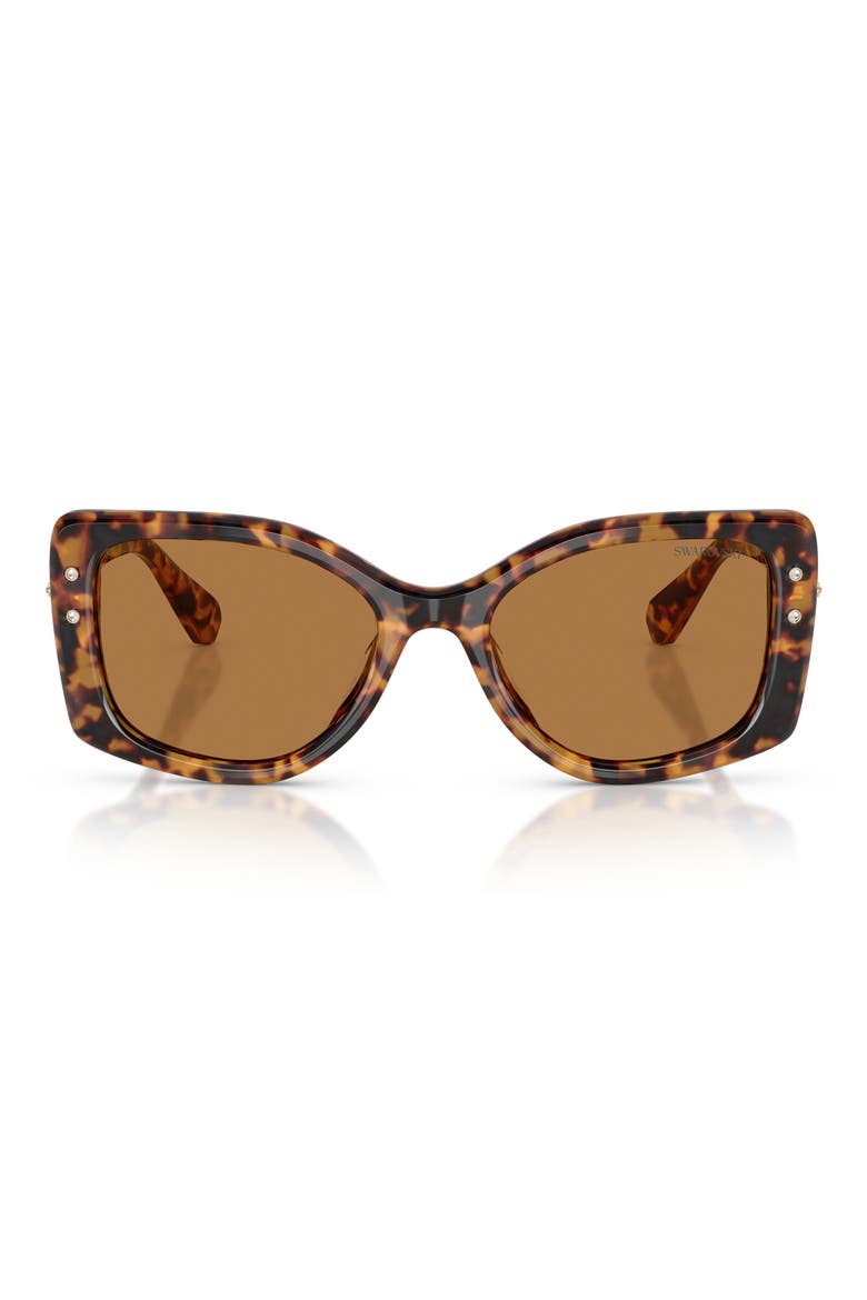 54mm Pillow Sunglasses, Main, color, LIGHT HAVANA / BRONZE