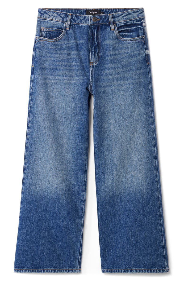 Desigual Beryl Wide Leg Jeans, Alternate, color, 