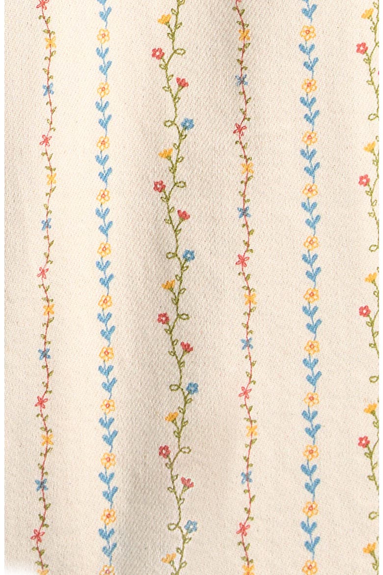 Kids' Floral Stripe Jeans, Alternate, color, CREAM