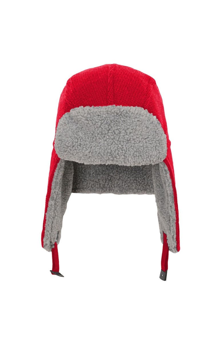 Outerstuff Youth Red Washington Capitals Flat Knit Trapper Hat, Alternate, color, 