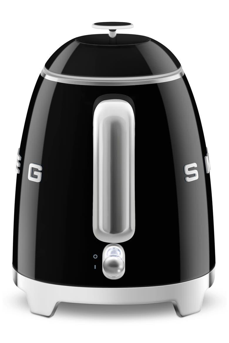 50's Retro Style Mini Electric Kettle, Alternate, color, BLACK