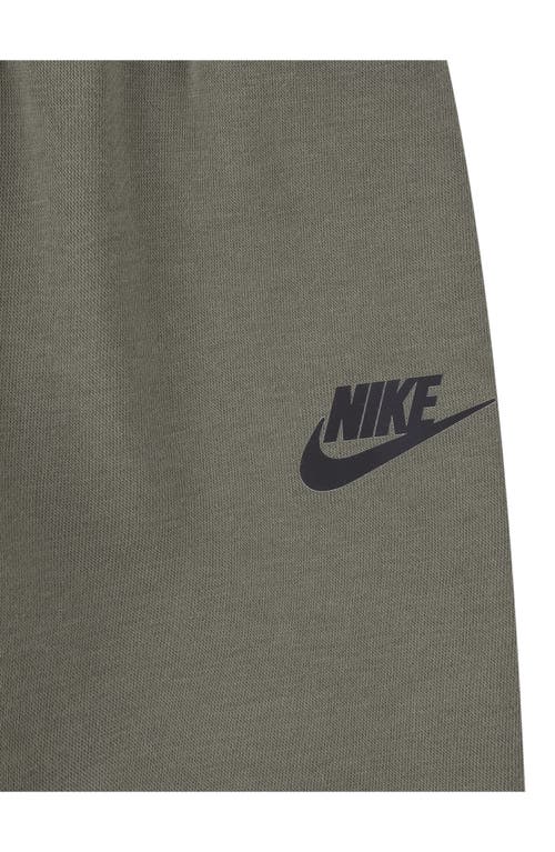 Nike Kids' Future Utility Faux Shearling Vest, Logo T-shirt & Fleece Joggers Set In Green