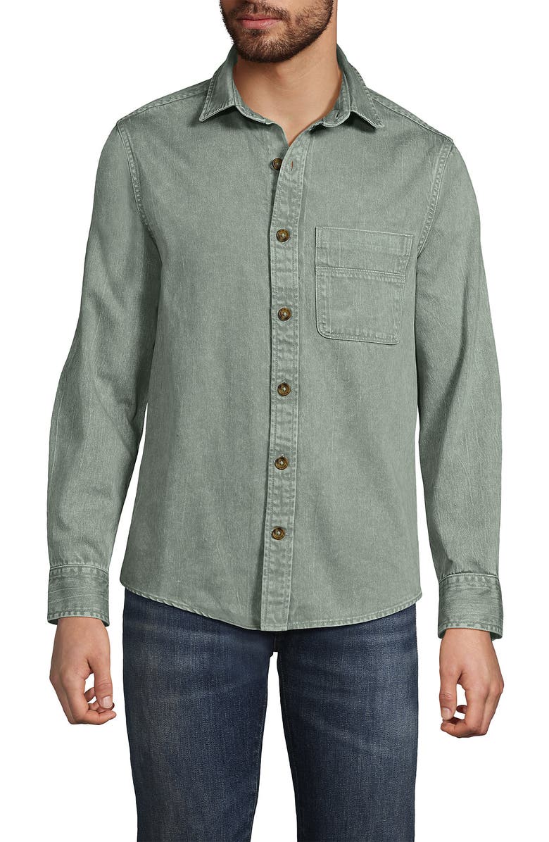 Lands' End Sailcloth Overshirt, Alternate, color,