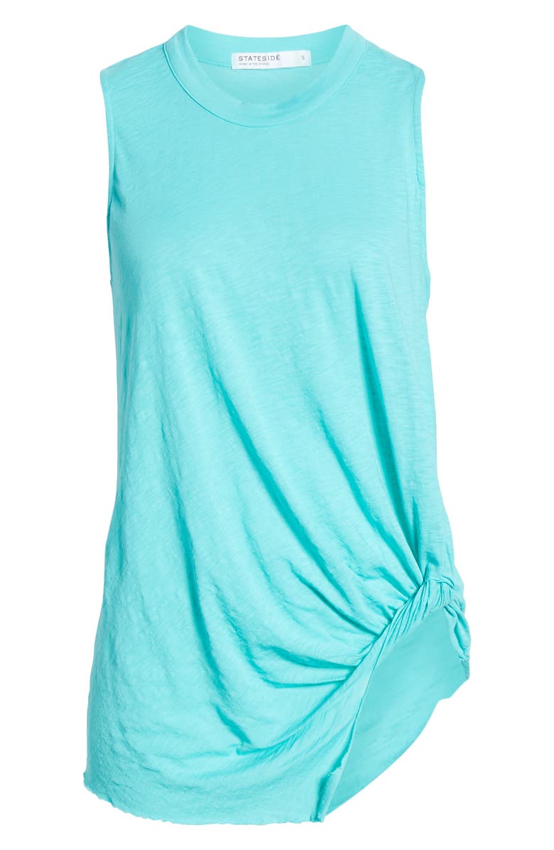 Stateside Twist Hem Slub Supima<sup>®</sup> Cotton Tank, Alternate, color, 