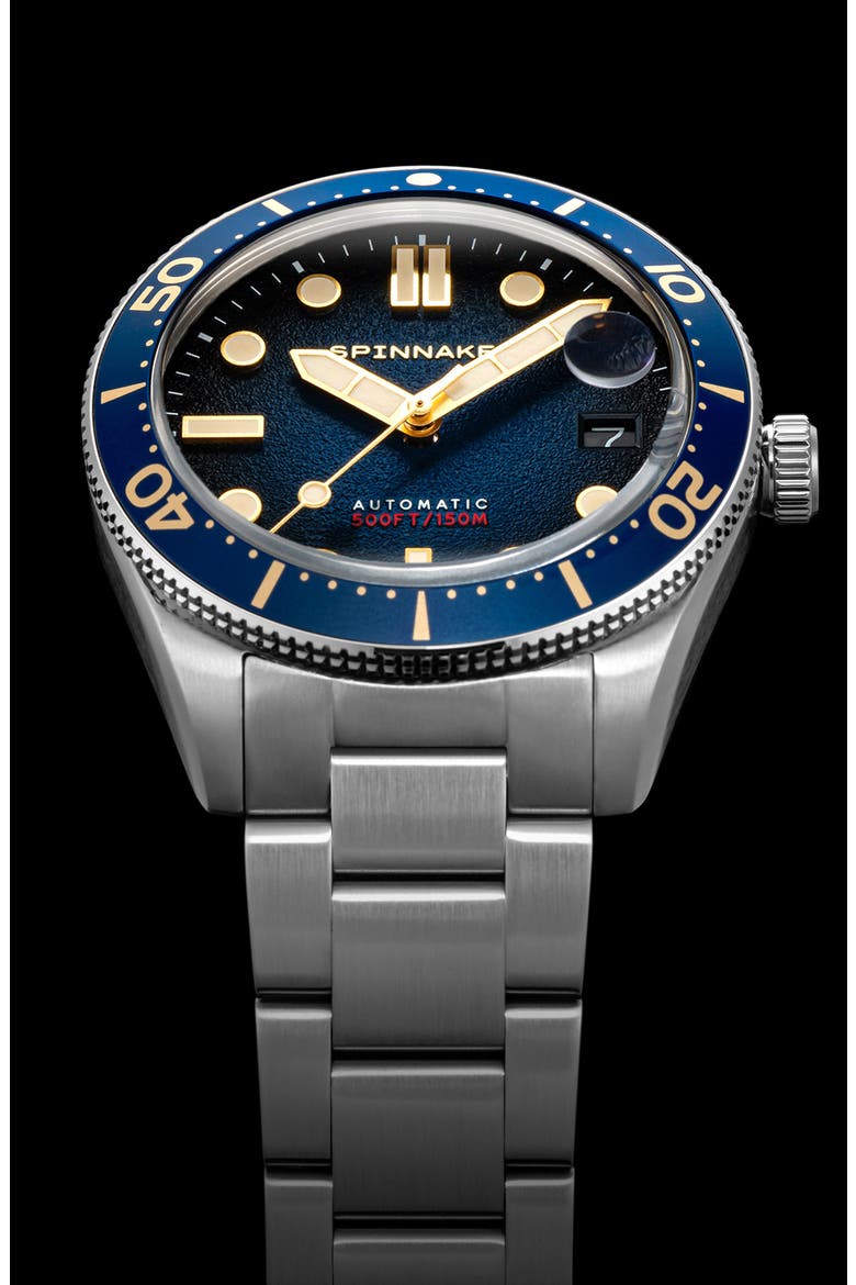 Croft Midsize Automatic Bracelet Watch, 40mm, Alternate, color, BLUE