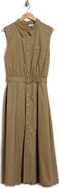 FREEMARKET Belted Button Down Midi Dress
