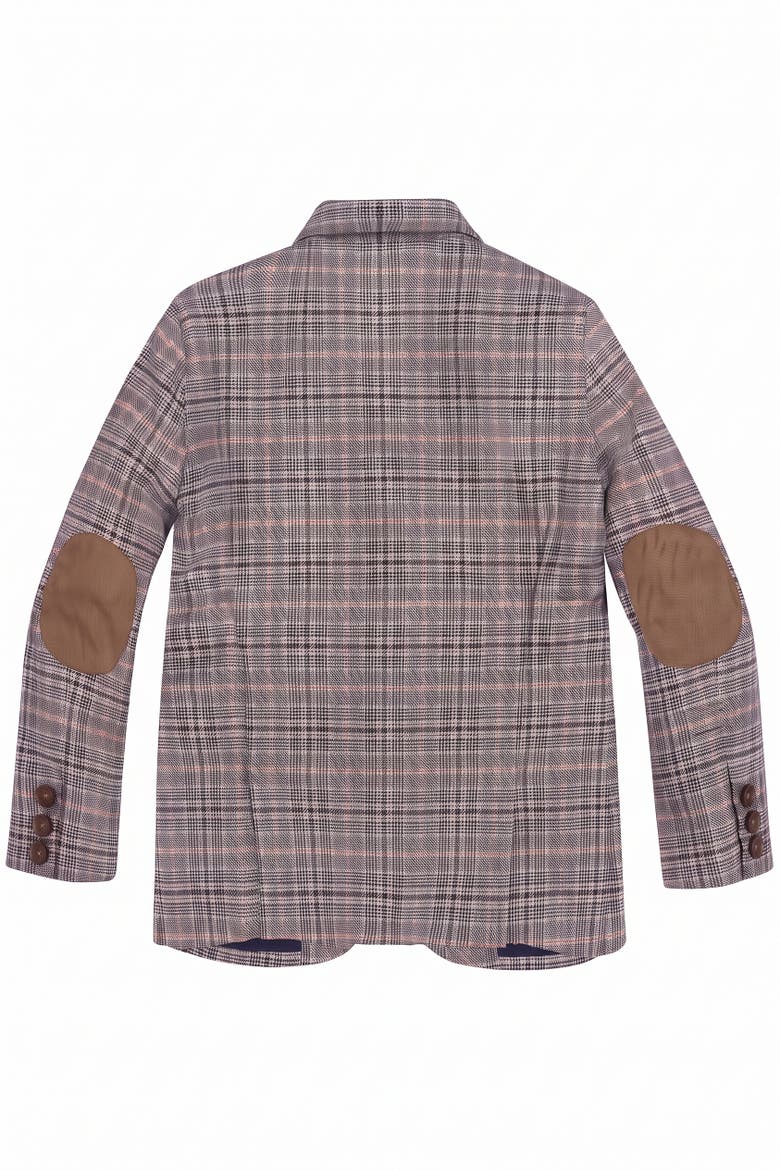 Baby Organic Brushed Cotton Suit Jacket, Alternate, color, Navy Glen Plaid