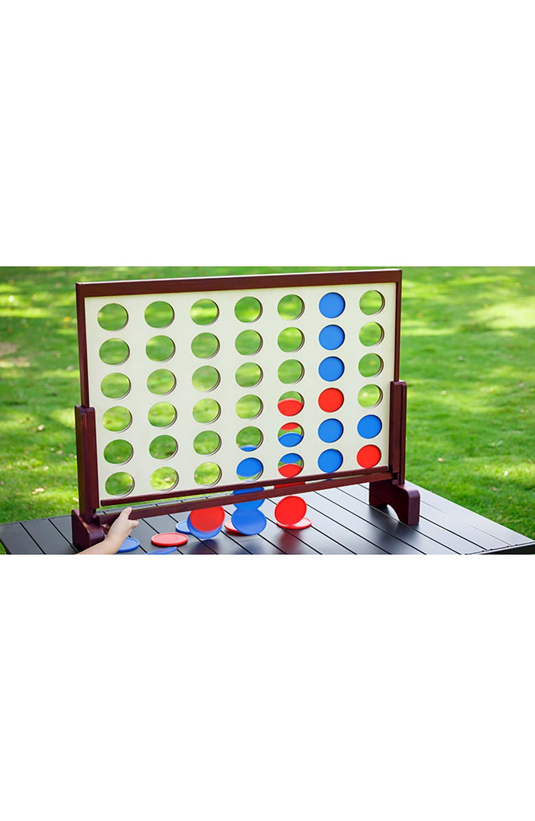 Trimate Wooden Giant Connect 4 Game, Alternate, color, Multicolored