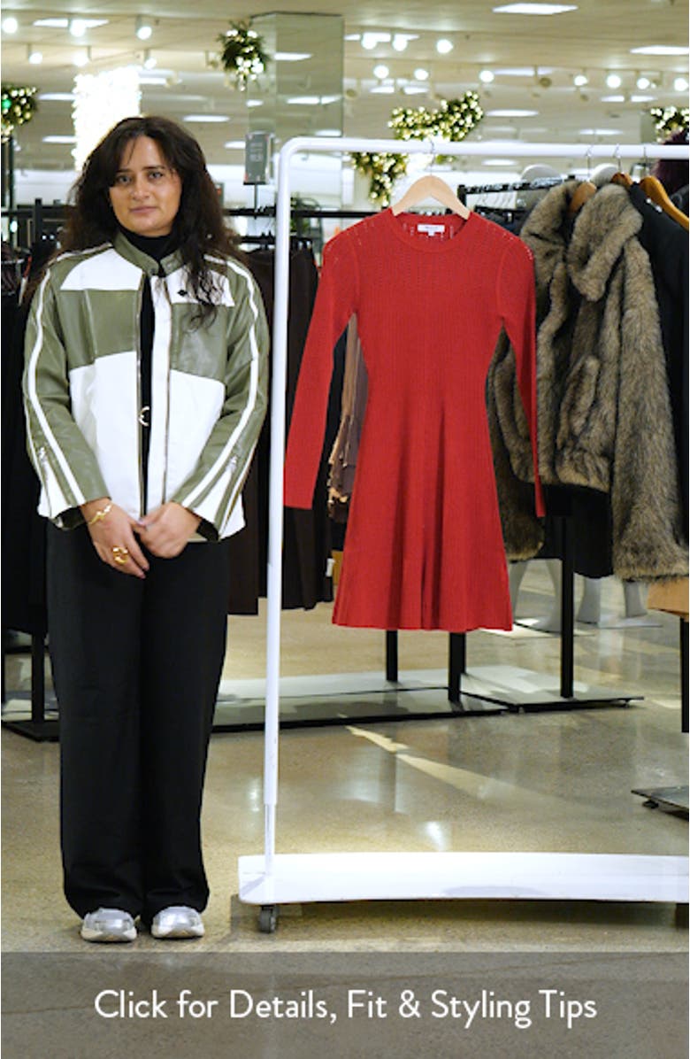 Tina Pointelle Sweater Minidress, sales video thumbnail