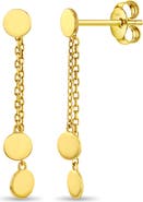 In Season Jewelry 14k Coin Dangle Girl Earrings