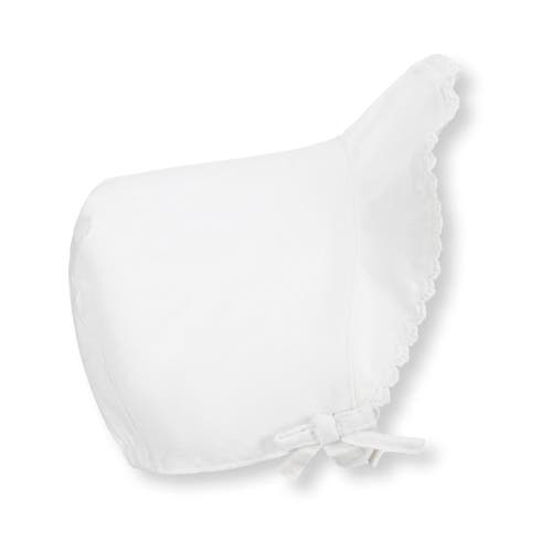 Hope & Henry Baby Brimmed Linen Bonnet, Infant In Soft White Linen