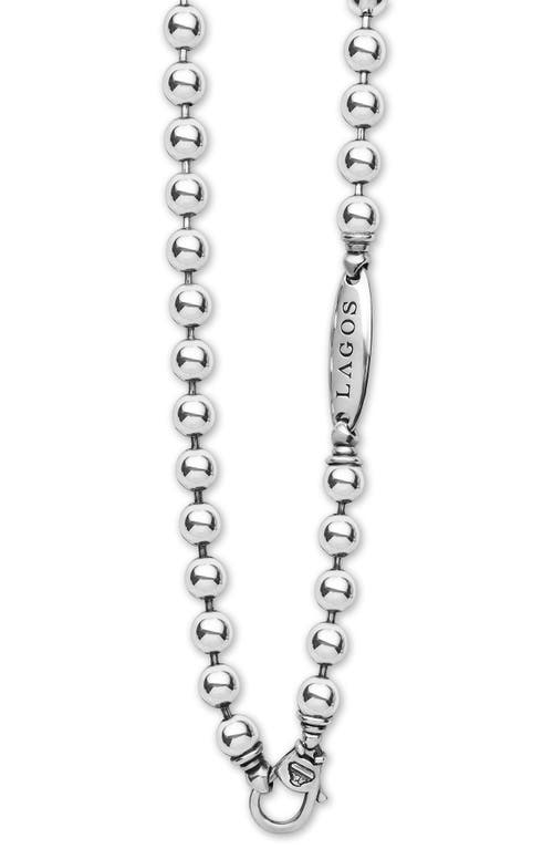 Lagos Sterling Silver 8mm Ball Chain Necklace In Silver
