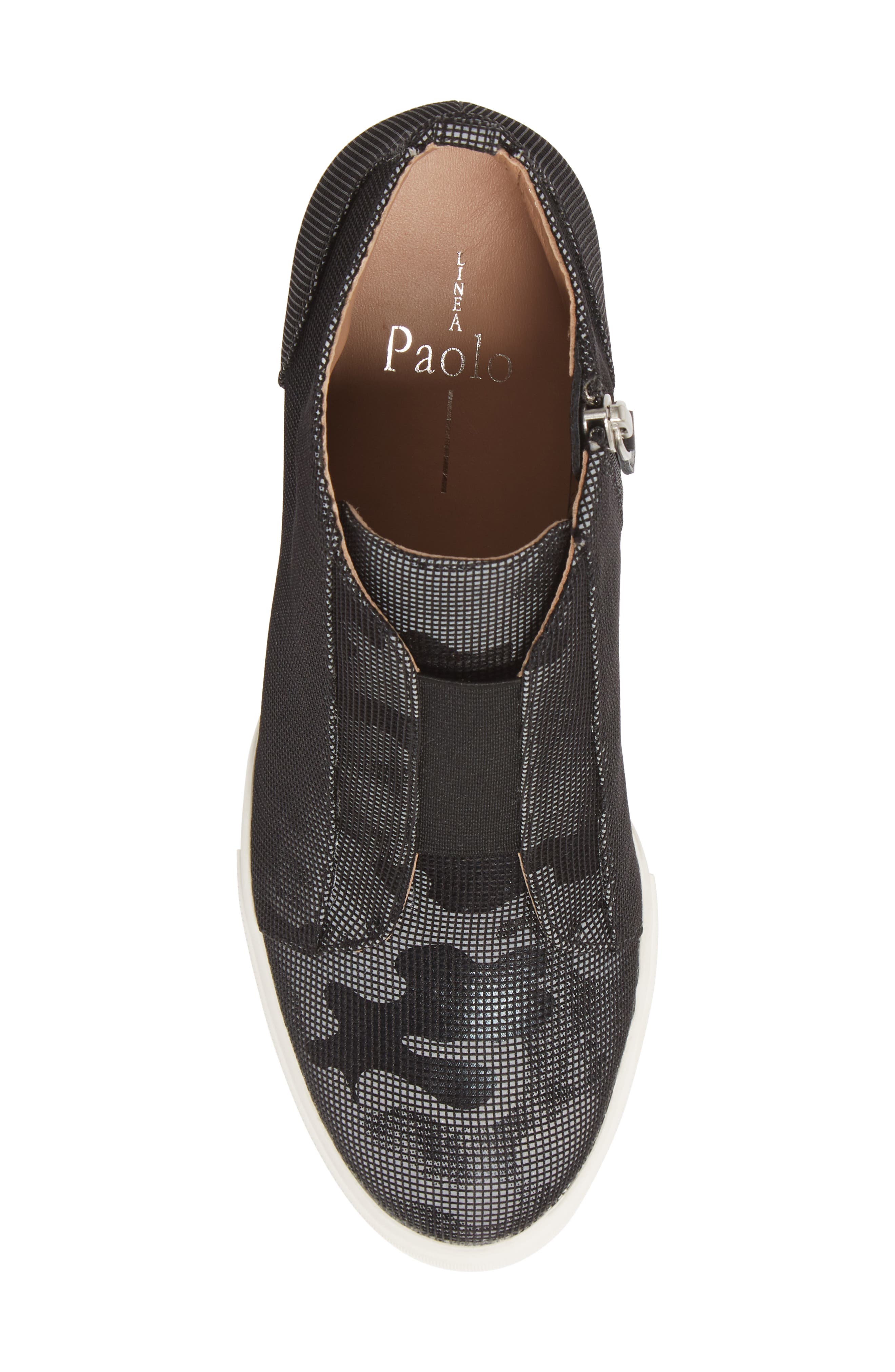 Felicia Wedge Sneaker, Alternate, color, BLACK CAMO FABRIC