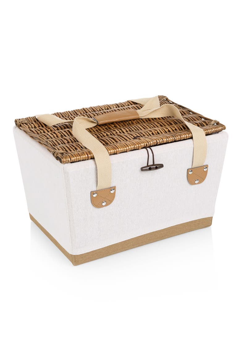Lemongrove Picnic Basket, Main, color, WHITE