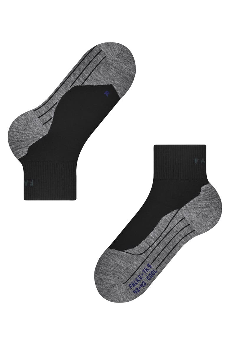 TK5 Wander Cool Hiking Socks, Alternate, color, Black-Mix