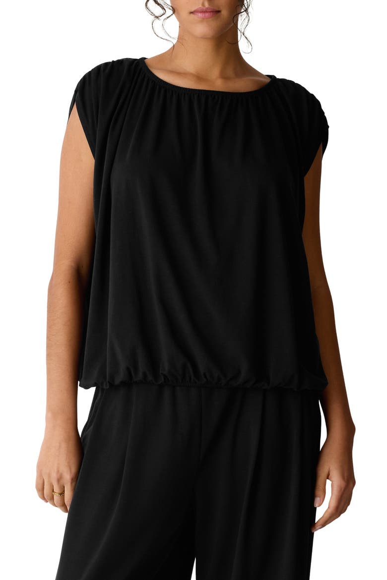 Boat Neck Top, Main, color, BLACK