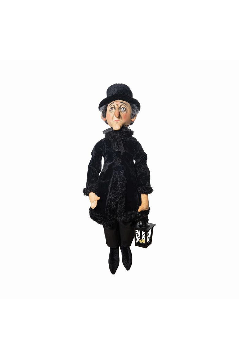Peter Prue with Lantern Halloween Joe Spencer Gathered Traditions Figurine, Main, color, Black
