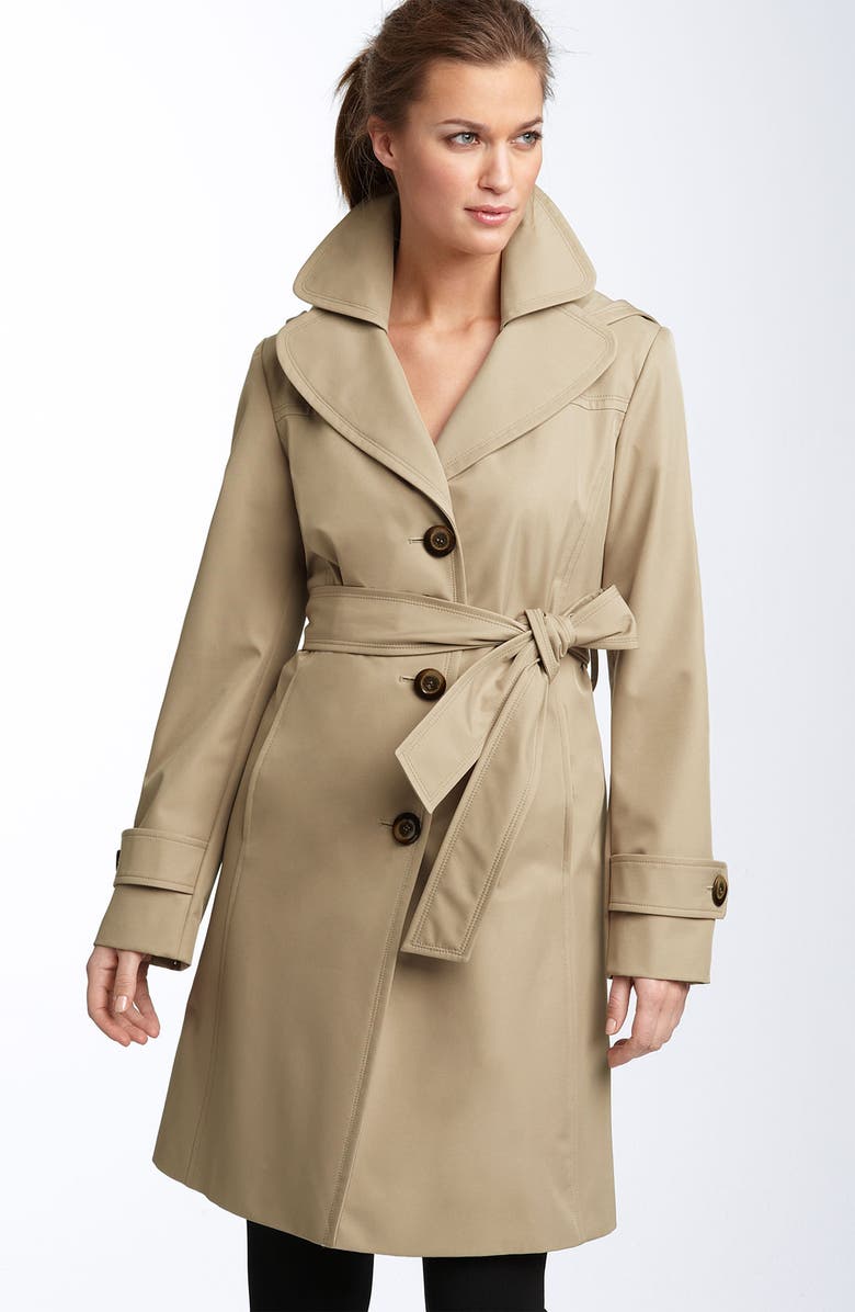 Collection Ellen Tracy Short Hooded Trench, Main, color, 