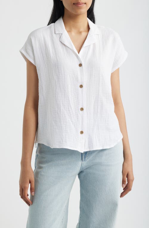 beachlunchlounge Lexi Gauze Top in White at Nordstrom, Size X-Small
