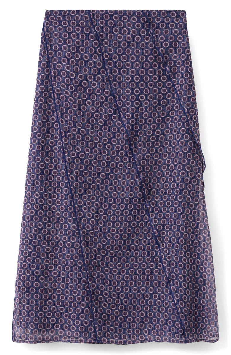 MANGO TEEN Floral Print Maxi Skirt, Alternate, color, Navy