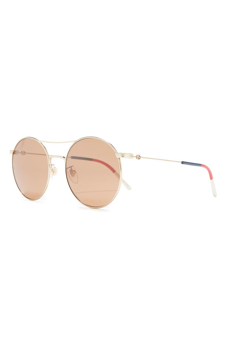 Gucci 56mm Round Sunglasses, Alternate, color,