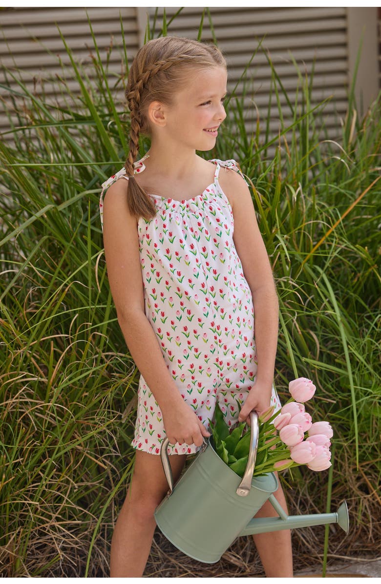 Little English Kids' Mimi Romper, Alternate, color, Tulip Valley