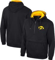 COLOSSEUM Men's Colosseum Black Iowa Hawkeyes Half-Zip Hoodie
