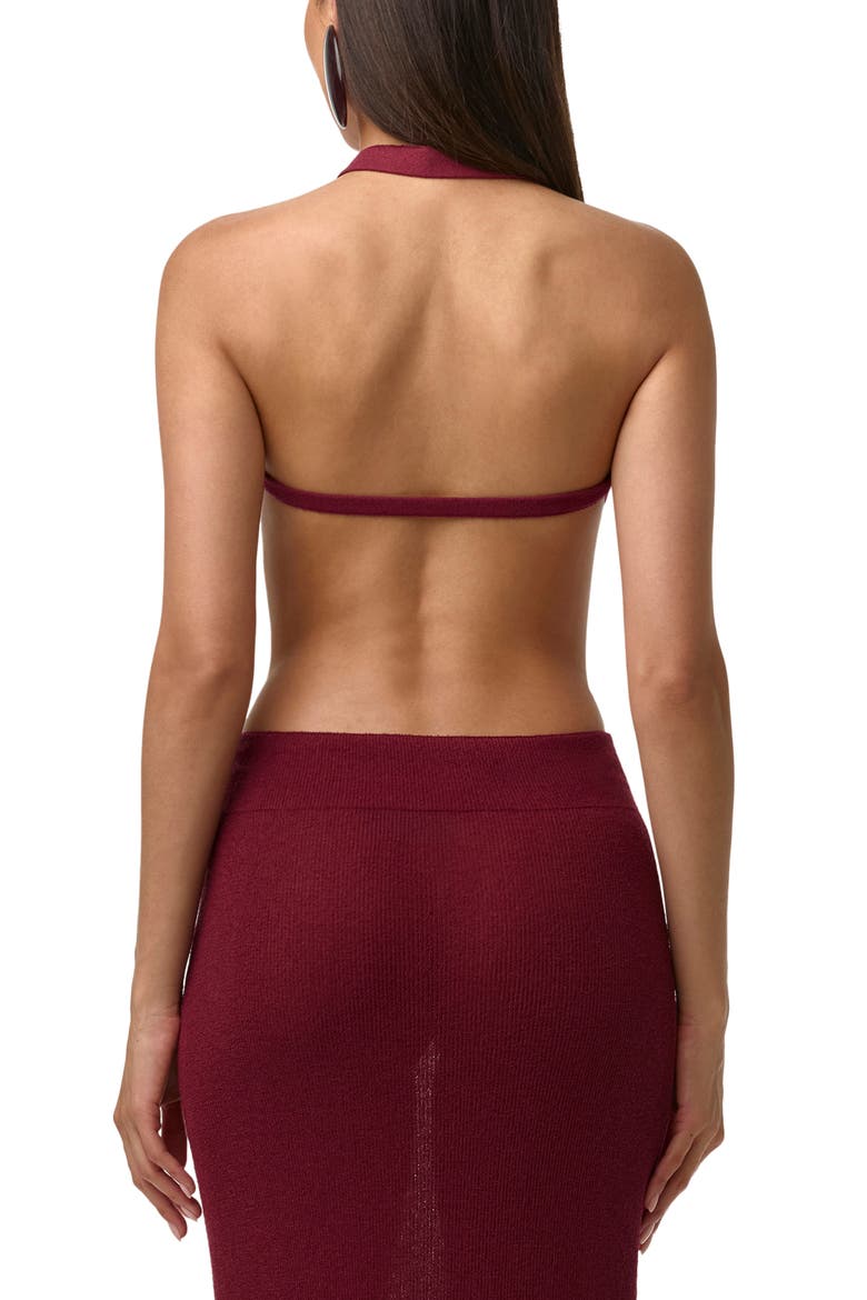 Knit Crop Top, Alternate, color, SANGRIA