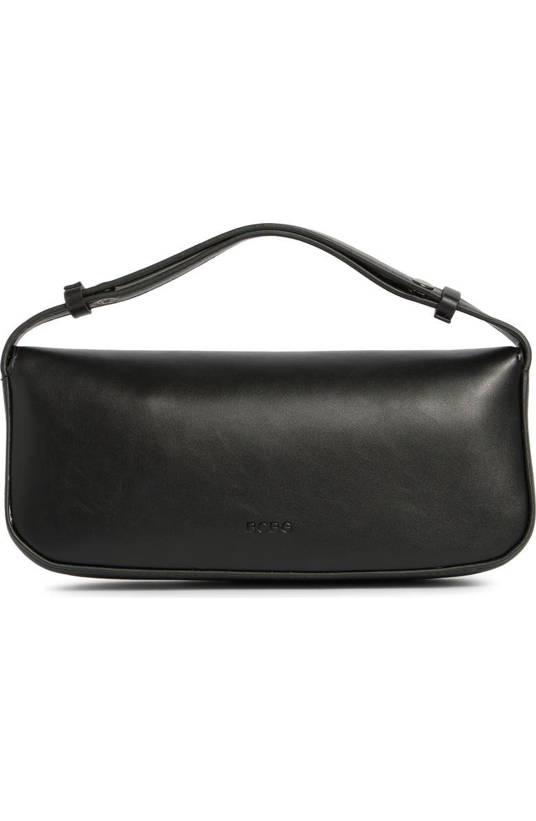 BCBG Asymmetric Flap Shoulder Bag, Alternate, color, Black