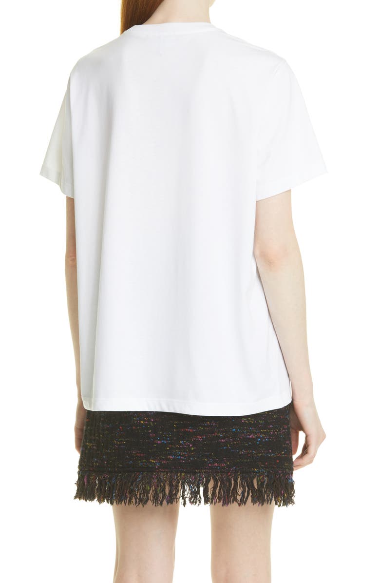 Ganni Smiley Flower Graphic Organic Cotton Tee, Alternate, color,