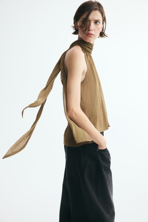 Tie-detail Chiffon Top