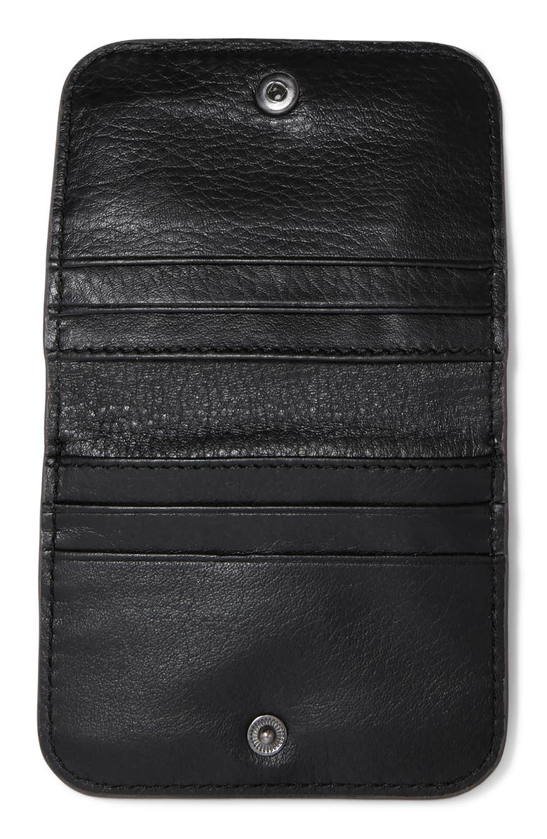 AIMEE Pucker Up Leather Card Case, Alternate, color, Black