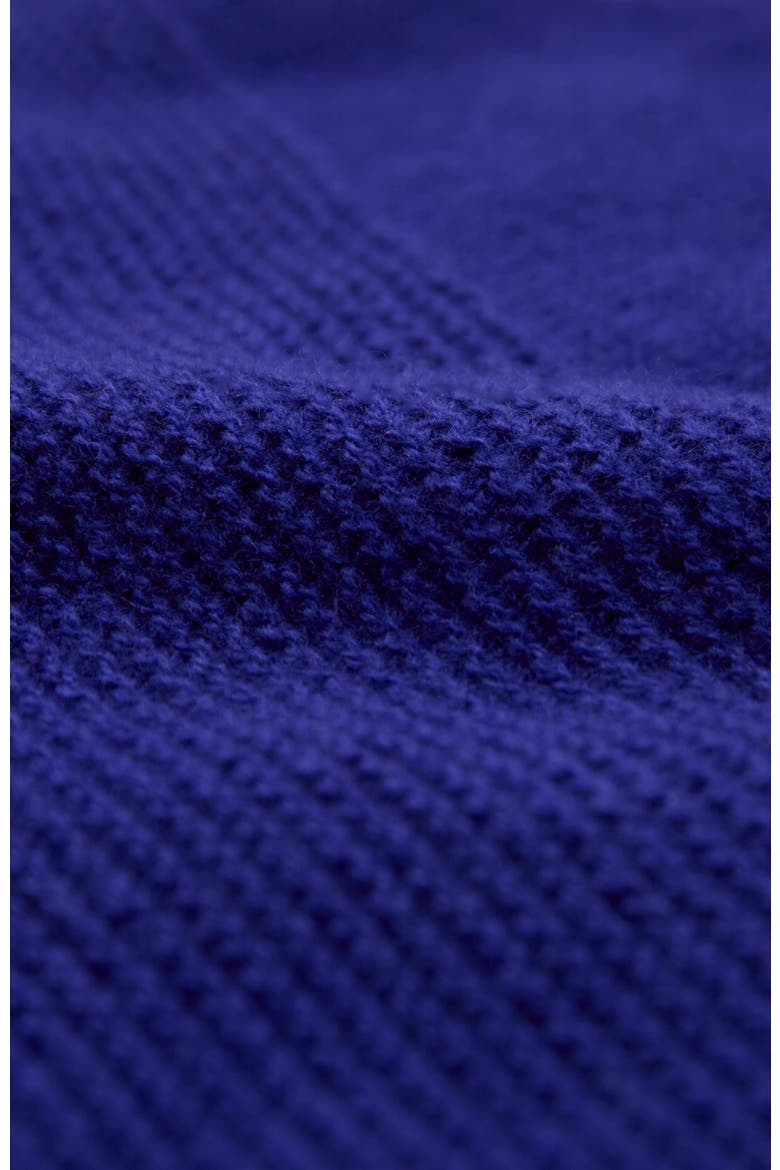 British Garter Stitch Neck Tie, Alternate, color, Cobalt