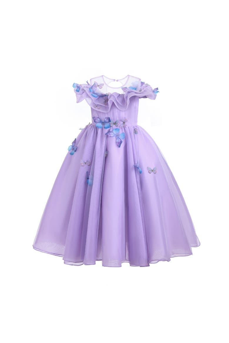 Zelia Butterfly Gown, Main, color, Purple