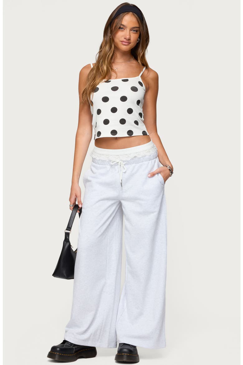 Lynne Polka Dot Cotton Camisole, Alternate, color, WHITE