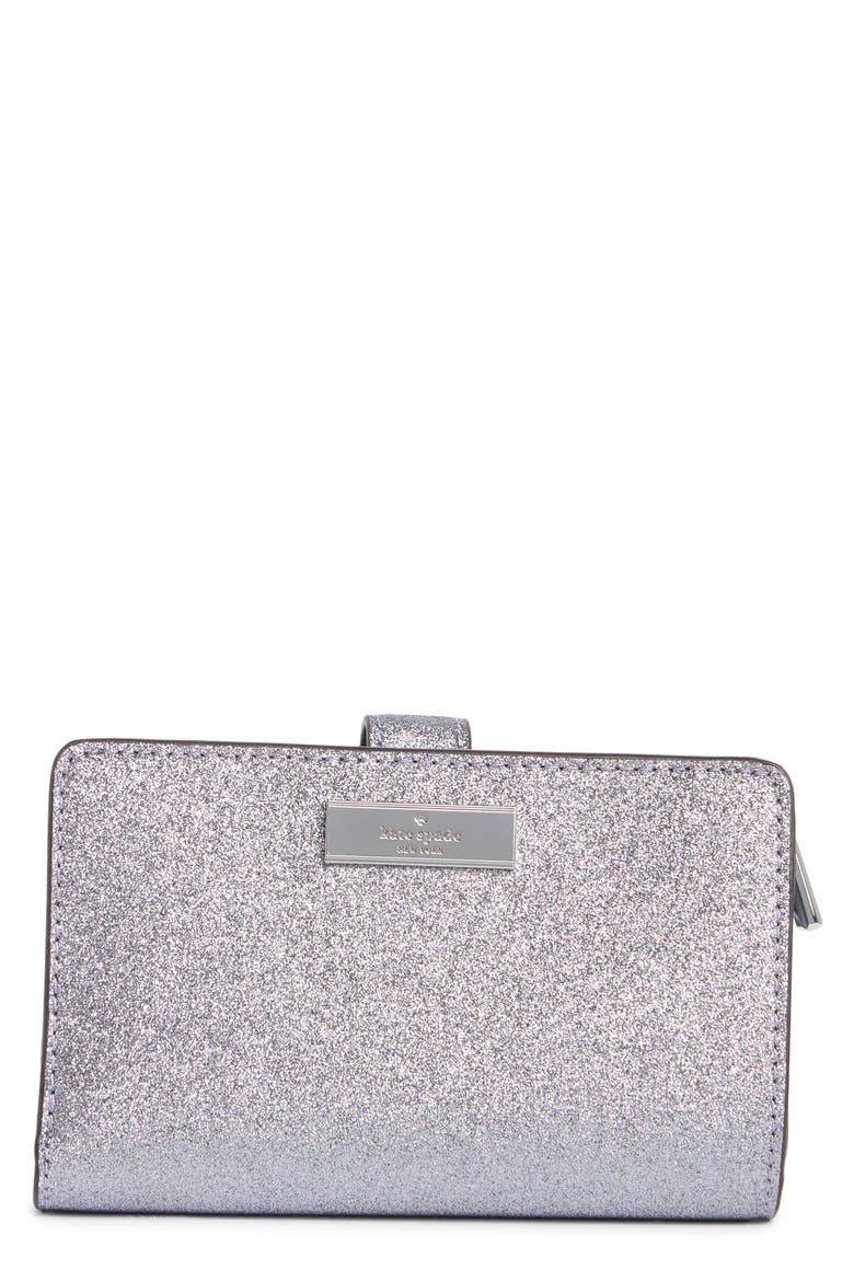 kenzie glitter bifold wallet, Main, color, CANDIED FLOWER