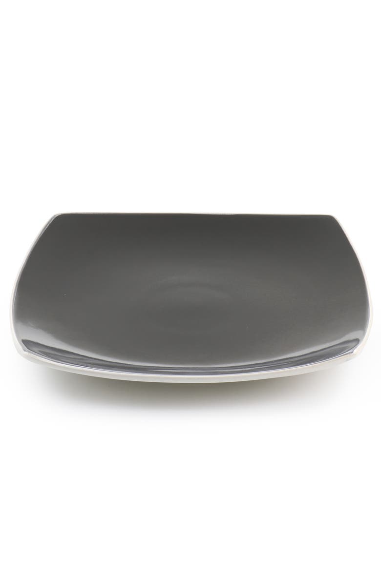 Gibson Elite 16 Piece Stoneware Dinnerware Set, Alternate, color, Grey