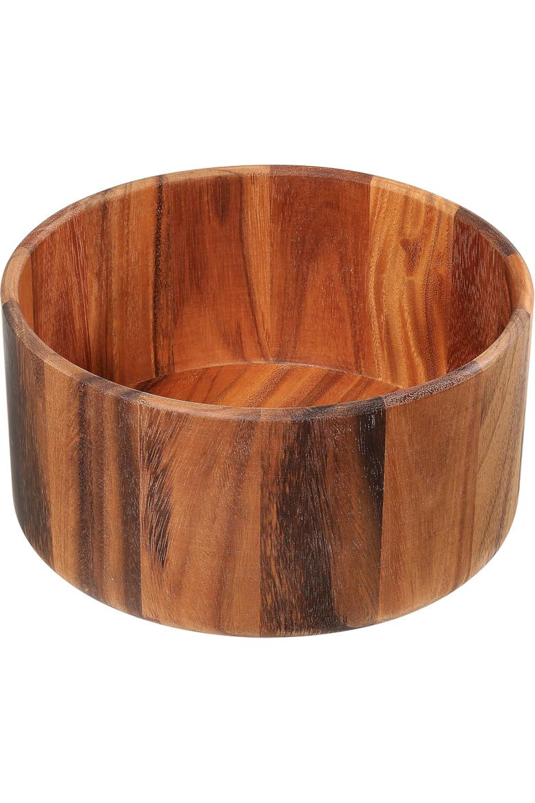 Acacia Wood Salad Serving Bowl, Large, Main, color, Brown