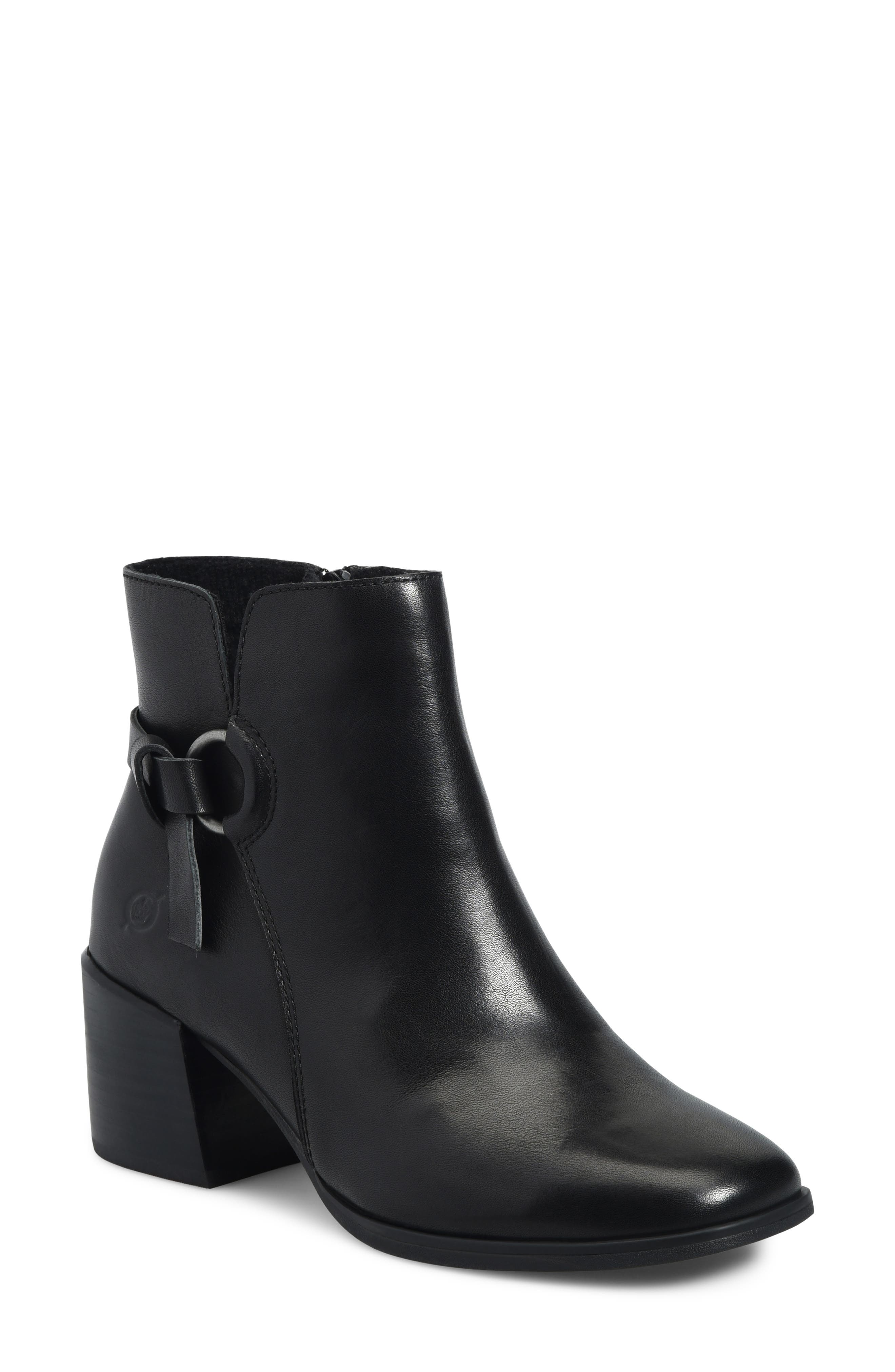 Livvy Bootie, Main, color, BLACK LEATHER