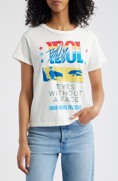 Billy Idol Eyes Without A Face Cotton Graphic T-Shirt