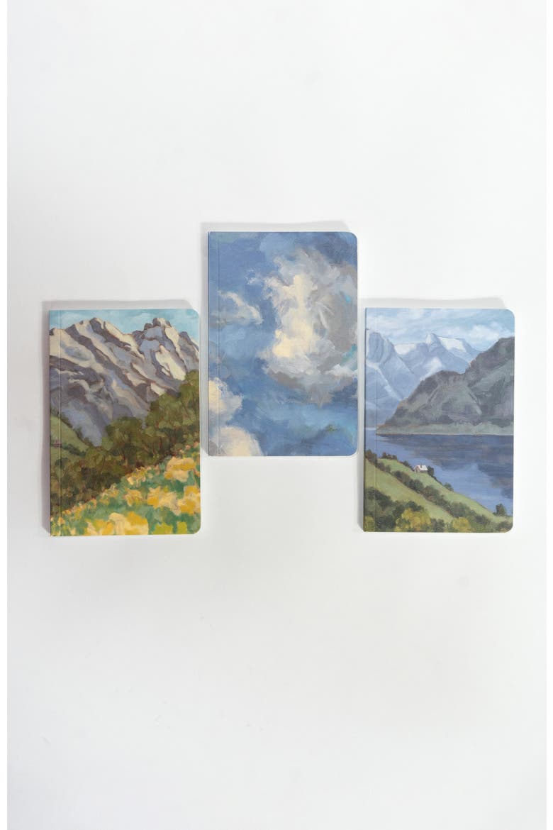 Set of Three Pocket Journals - Landscapes of Frankenstein En Plein Air, Alternate, color, Blue