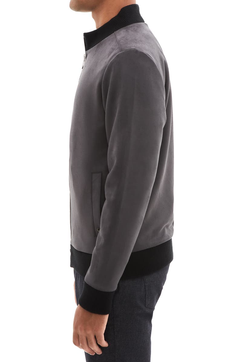 Robert Barakett Lachine Faux Suede Jacket, Alternate, color, Smoke