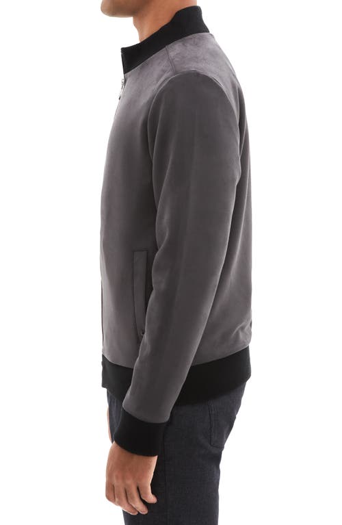Robert Barakett Lachine Faux Suede Jacket In Gray