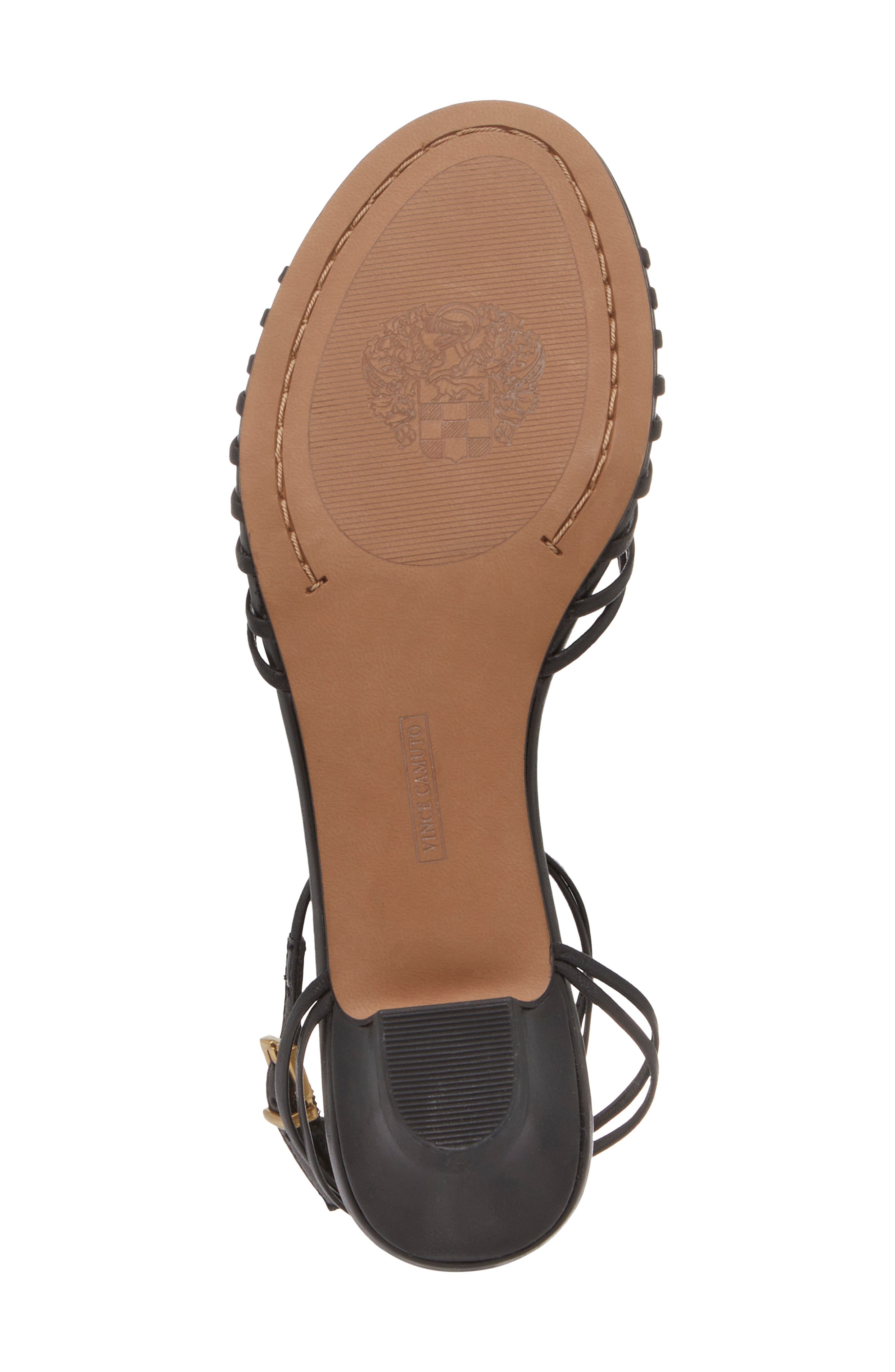 Vince Camuto Maura Ankle Strap Sandal, Alternate, color, Black