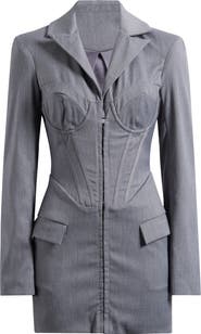 Mistress Rocks Corset Long Sleeve Blazer Minidress