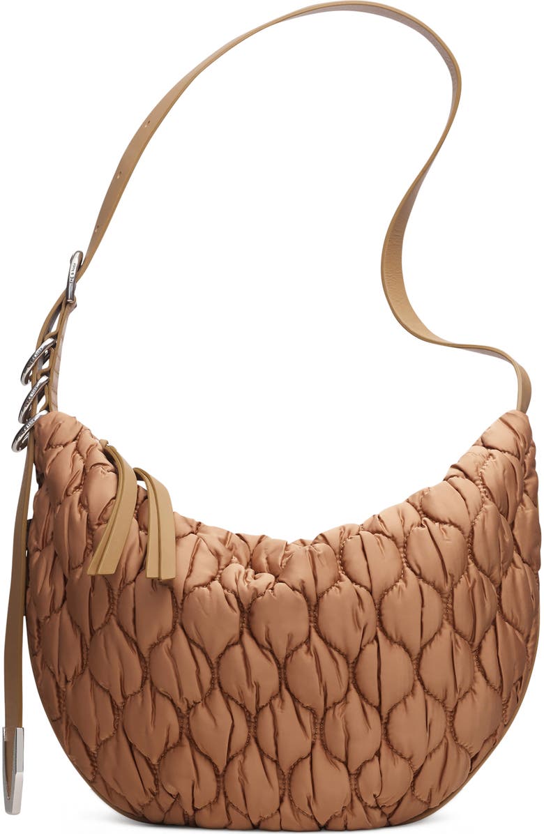 rag & bone Quilted Spire Mini Hobo Bag, Main, color, Camel